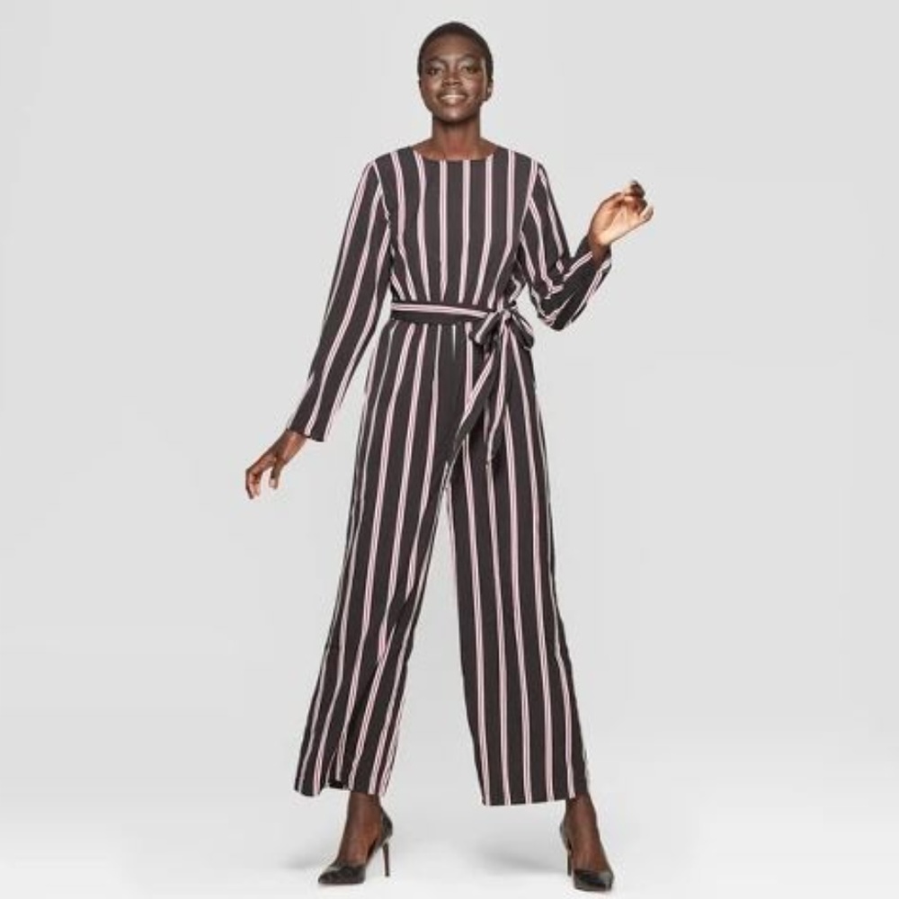 Long Sleeve Crew Neck Jumpsuit - Who What Wear™